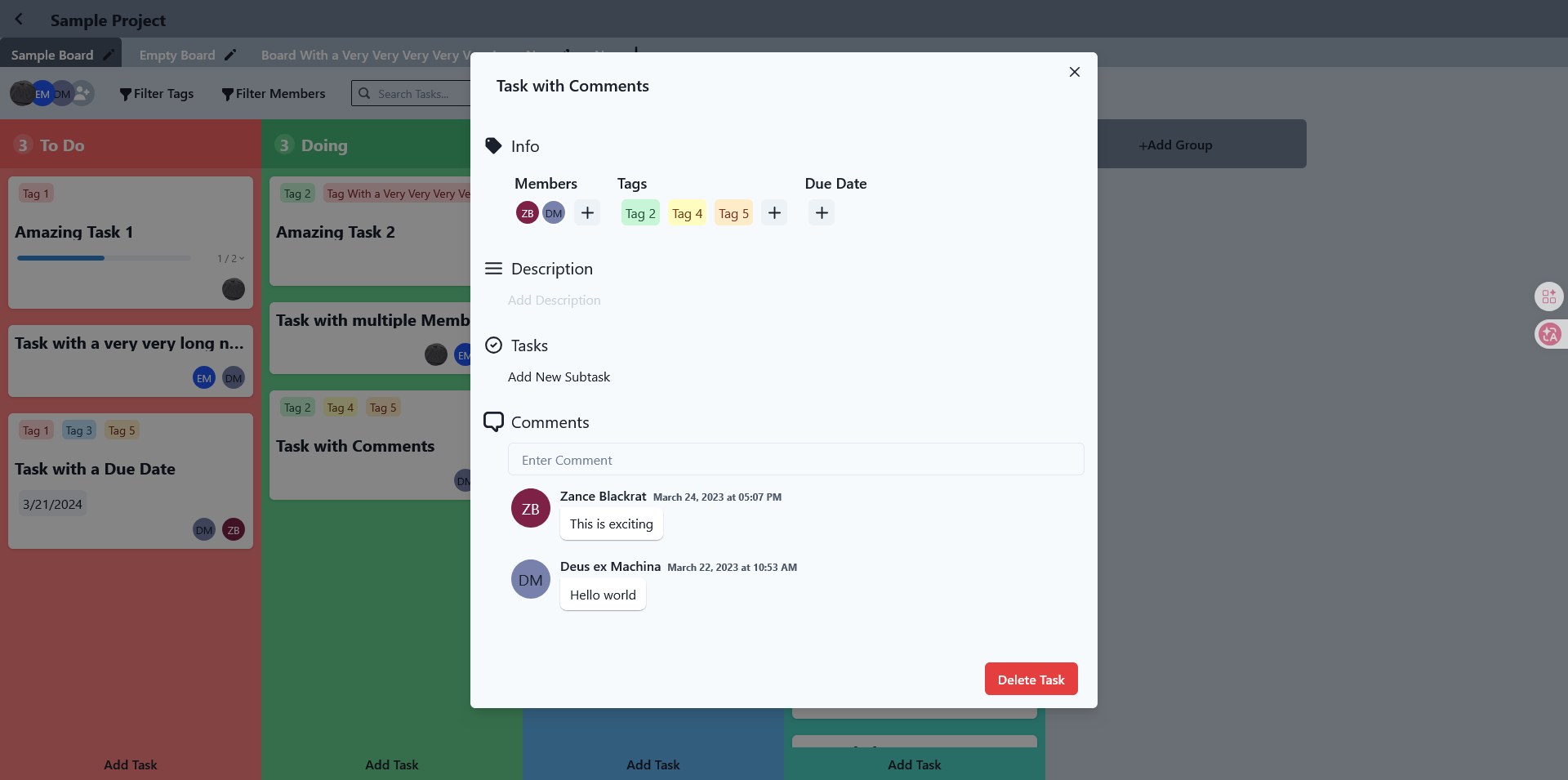 Kanban Board screenshot 2