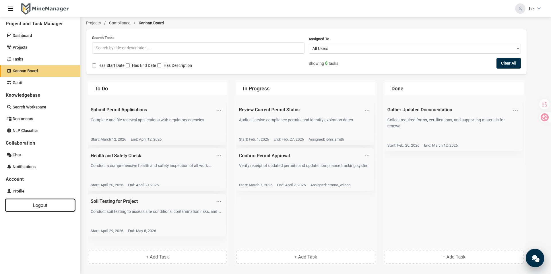 MineManager screenshot 2