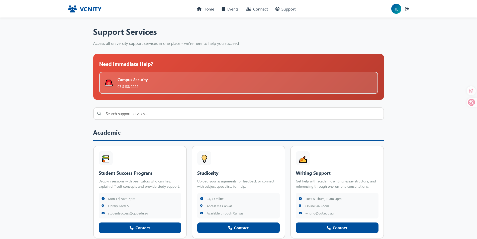 Vcnity support services